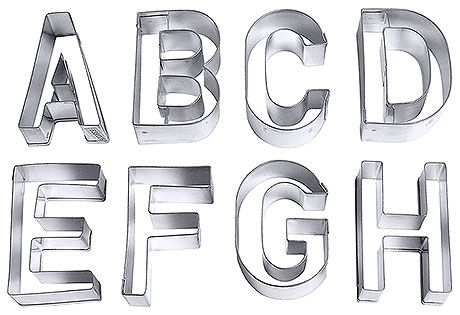 EMPORTE PIECES INOX ALPHABET 26PCS